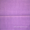 Purple Plaid Checked Jacquard Knit Brushed Fleece Fabrics